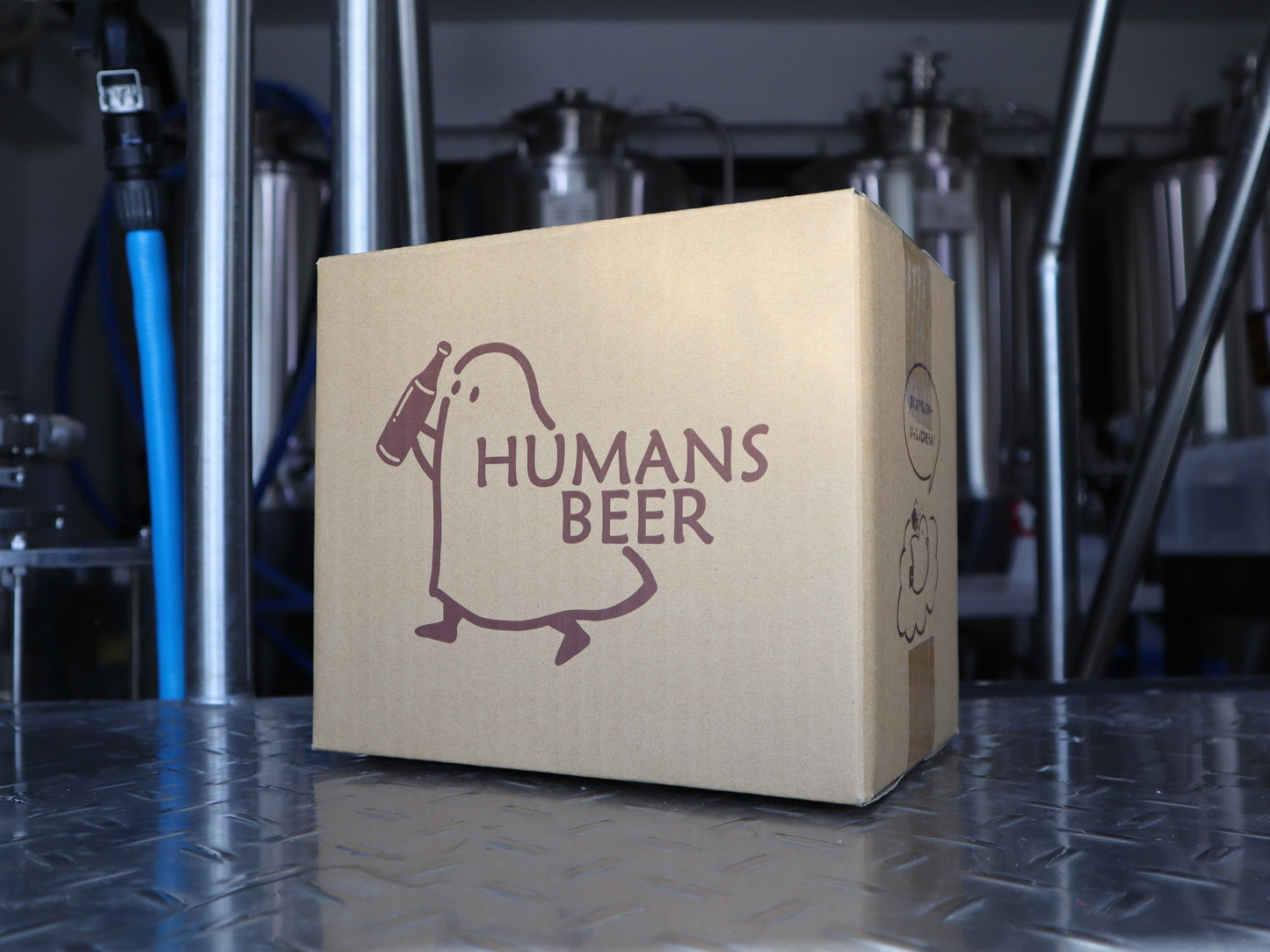 ヒューマンズビアの猫晩酌セット★ビール5本＆ロゴグラスをセットでお届け！